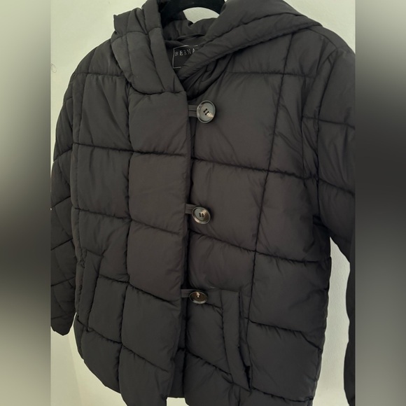 Bernardo Box Quilt Puffer Jacket in Black NWT - Picture 5 of 9
